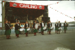 The Band and Dancers performing in front of the festival stage, Cobh.